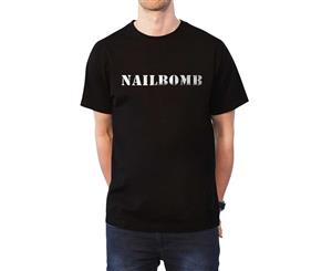 Nailbomb T Shirt Punk Loser Band Logo Official Mens - Black