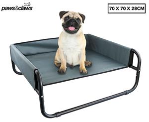 Paws & Claws 70cm Elevated Pet Bed - Grey