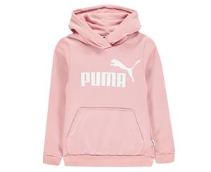 Puma Kids Logo Hoodie Hoody Hooded Top - Bridal Rose - Multi