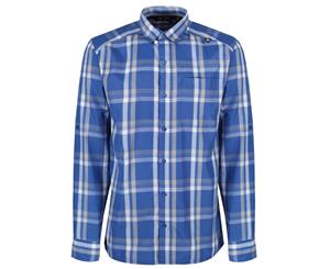 Regatta Mens Mindano Checked Long Sleeve Shirt (Oxford Blue) - RG3285