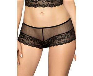 Roza Ellba Black Spotted Lace Boyshort