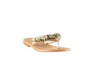 Womens Capture Kitty Sandal Flat Gold