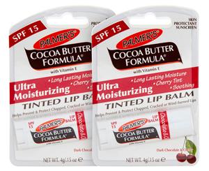 2 x Palmer's Lip Balm Dark Chocolate & Cherry 4g