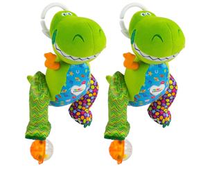 2x Lamaze 22cm Toy Story Clip & Go Baby/Infant Bags Activity Rattle Toy 0m+ Rex