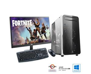 3.5GHz AMD Gaming PC Bundle RX 570 4GB + 24" Monitor (3000G-570-8-240-550-A320-W10-24)