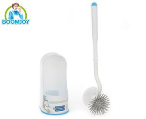 Boomjoy Double-Sided Toilet Cleaning Brush & Holder Set