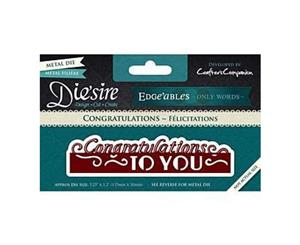 Die'sire Edge'ables Cutting & Embossing Die - Congratulations