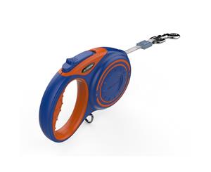 Dogness Retractable Dog Leash Blue Orange