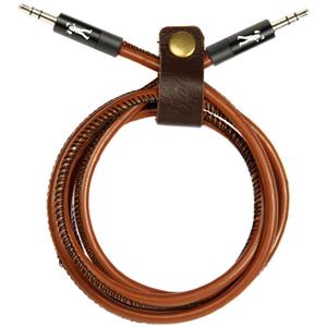 Flea Market Tanery Auxilliary Cable 3.5mm Faux Leather (Tan)