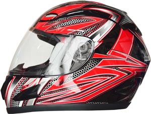 Full Face Motorcycle Helmet Red