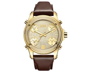 JBW Men's Genuine Diamond Watch - JET SETTER gold / brown