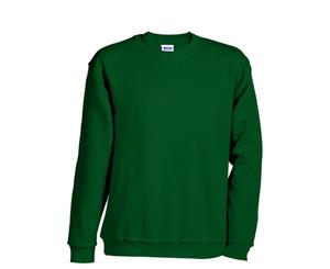 James And Nicholson Unisex Round Heavy Sweatshirt (Dark Green) - FU479