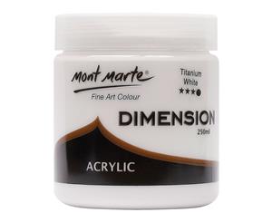 Mont Marte Dimension Acrylic Paint 250ml Pot - Titanium White