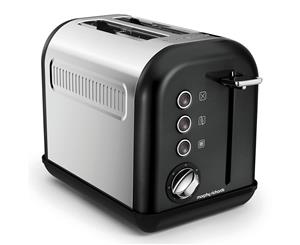 Morphy Richards 850W Equip 2 Slice Bread/Bagel Toaster Black 222013