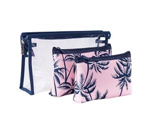 Portable Printed Flower Cosmetic Bag