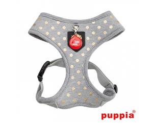 Puppia Modern Dotty Harness Melange Grey