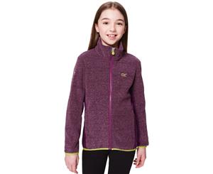 Regatta Boys & Girls Ascendo Polyester Rayon Full Zip Fleece Jacket - Camelia/Wbry