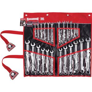 Sidchrome 24 Piece Metric/AF Ring & Open Ring Spanner Set