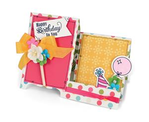 Sizzix Framelits Dies 4/Pkg W/Clear Stamps-Happy Birthday To You