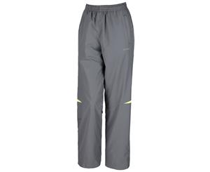 Spiro Womens/Ladies Micro-Lite Performance Sports Pants / Tracksuit Bottoms (Grey/Lime) - RW1472