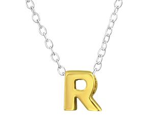 Sterling Silver &quotR" Necklace