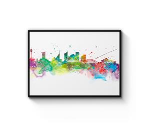 Sydney Skyline Wall Art - Black Frame