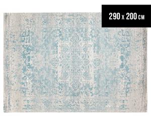 Tapestry Contemporary Easy Care Cairo 290x200cm Rug - Bone White/Blue