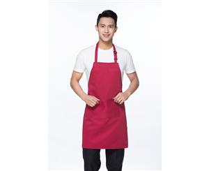 Unisex Black Kitchen Crafting Apron - Red