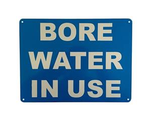 Warning sign bore water in use saver 225x300mm al home garden property