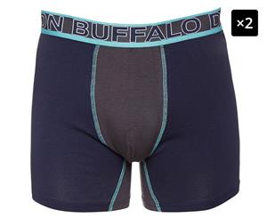 2 x Buffalo Men's Boxer Briefs - Dress Blue