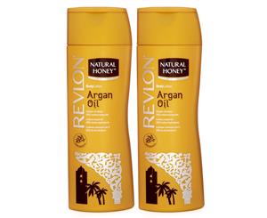 2 x Revlon Natural Honey Argan Oil Body Lotion 330mL