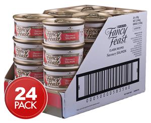 24 x Purina Fancy Feast Cat Food Gourmet Savoury Salmon 85g