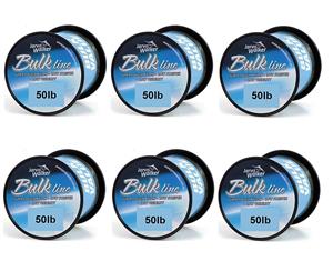 6 Spools of 50lb Jarvis Walker Mono Fishing Line-220m Spools-Green-Bulk 6 Pack