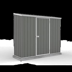 Absco Sheds 2.26 x 0.78 x 1.95m Space Saver Single Door Shed - Woodland Grey