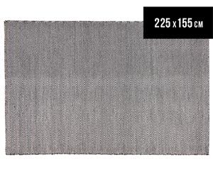 Amalia Scandinavia 225x155cm Herringbone Rug - Black