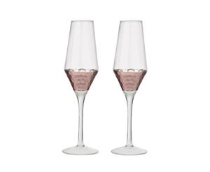 Artland Set of 2 Coppertino Flute Glasses