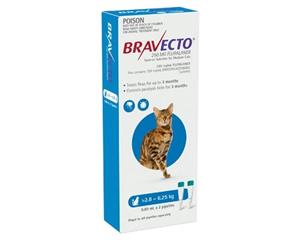 Bravecto Spot On Medium Cat Blue 2.8 - 6.25kg 2 Pack