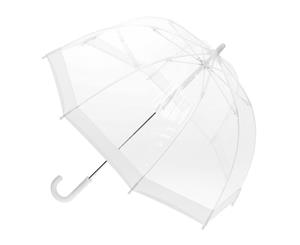 Children's Clear Birdcage Umbrella with White Trim