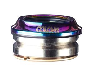 Colony 45/45 Style Integrated BMX Headset with Colony Logo Rainbow