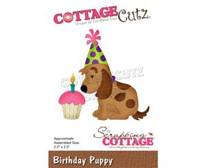 CottageCutz Dies - Birthday Puppy 2.5 inchX2.5 inch