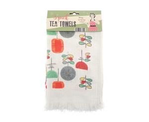 Country Club Vintage Utensils Tea Towels