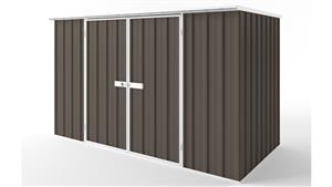 EasyShed D3015 Flat Roof Garden Shed - Jasmine Brown