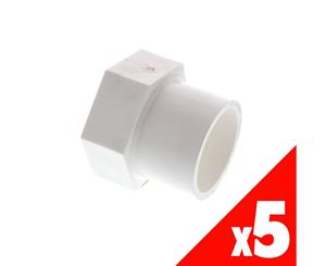 Faucet Take Off Adaptor PVC 50mm Pressure Pipe Fitting Plumbing Water 5 PACK