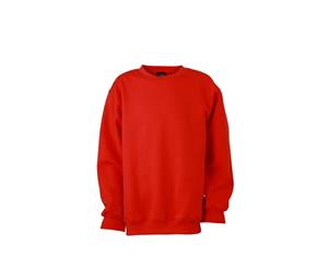 James And Nicholson Childrens/Kids Round Heavy Sweatshirt (Tomato Red) - FU481