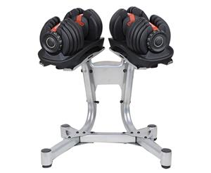 Lifespan Adjustable Dumbbell Pairs 52.5lb/24kg w/Stand