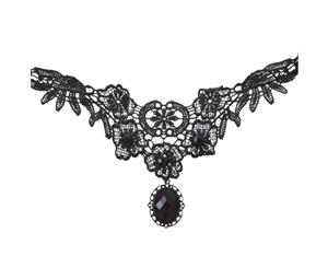 Lovisa Crochet Lace Choker With Pendant Detail