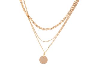 Lovisa Gold Chain Disc Layer Necklace