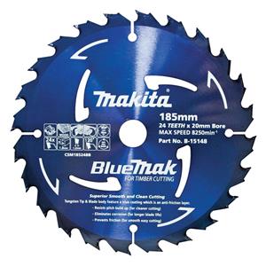 Makita 185mm 24T TCT Circular Saw Blade for Wood Cutting - BLUEMAK