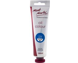 Mont Marte Oil Paint 100ml Tube - Cyan Blue