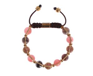 Nialaya Cz Agate Quartz Gold 925 Silver Bracelet